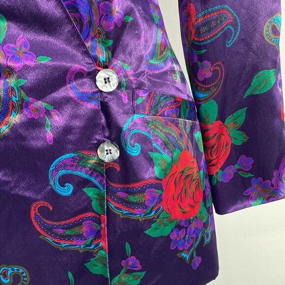 Vintage Stunning Satin Skirt Set Art to Wear RomanticSmall - Picture 8 of 13